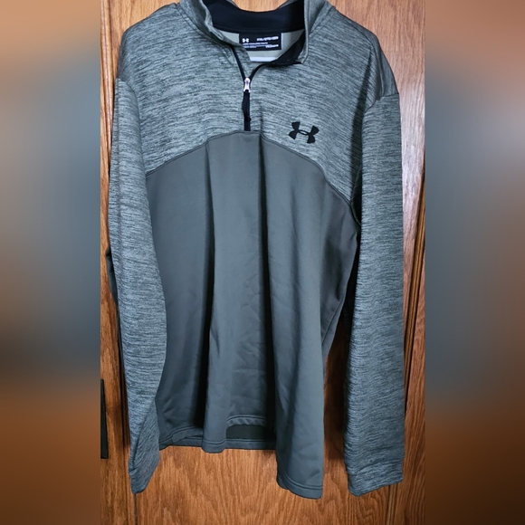 Men‎ Under Armour Quarterzip Fleece Drifit Shirt - Picture 1 of 3
